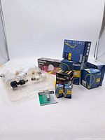 Group shot showing all boxed and loose bulbs