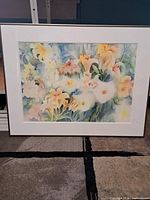 Full view of framed Piilani Cook watercolor