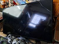 Front view of Samsung 48" TV with cables