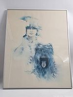 Full view of framed print showing subject and frame