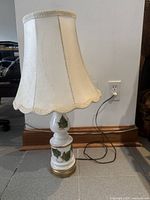 Full view of lamp with shade showing overall design