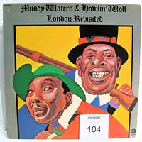 Front cover of gatefold jacket featuring caricature artwork and title/artist text