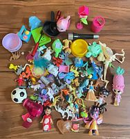 Full lot spread on floor showing all toys