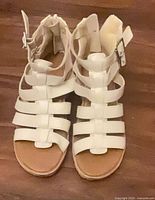 Top view of pair showing strappy design and footbeds