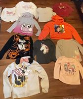 All 11 tops laid out for overview