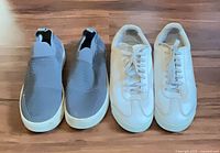 Top view of both pairs showing uppers and styles