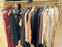 Rack of assorted men’s and women’s garments