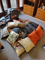 Group shot of all pillows piled together