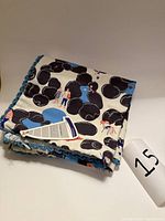 Folded cushion covers with tags visible