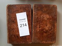 Front view of both leather-bound volumes