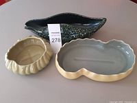 Overview of all three Beauce ceramic bowls