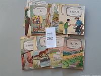 Front grouping showing various illustrated covers