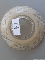 Top view of frosted floral glass shade