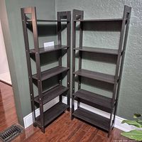 Both shelving units front view