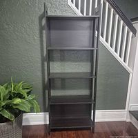 Front view of full shelving unit