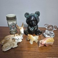 Front view of all seven items together