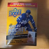 Front of sealed 2021-22 Upper Deck Hockey Extended Series box