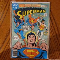 Front cover of Superman #349 comic in sleeve