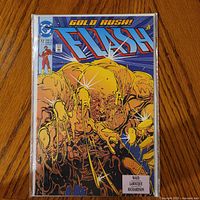 Front cover of The Flash #72 comic in protective sleeve