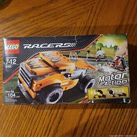 Front of LEGO Racers 8162 Race Rig box showing artwork, piece count, age range