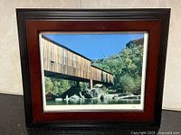 Full view of framed photograph showing frame and image