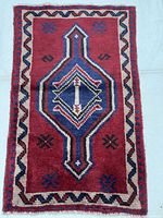 Full view of Shiraz rug showing size and overall design