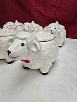 Group of ceramic sheep cookie jars
