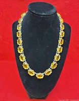 Front view of necklace on bust form