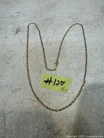 Full view of the 28" gold chain laid out