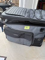 Front and side view of Thermos cooler bag closed