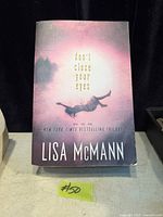 Front cover of "Don't Close Your Eyes" book showing title, author, and condition