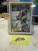 Front view of Doug Gilmour O-Pee-Chee card in holder
