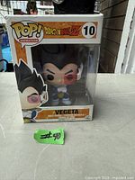 Front view of boxed Funko Pop! Vegeta #10 showing figure and packaging