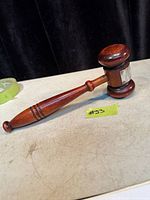 Full view of wood gavel side profile