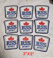 Nine identical RSS Security patches arranged in three rows