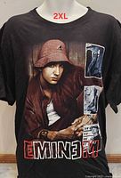 Front view showing Eminem graphic and size marking
