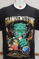 Front view of Frankenstone graphic T-shirt on mannequin