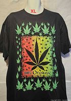 Front view showing design, size XL marker