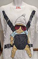 Front view showing full graphic and size label 2XL