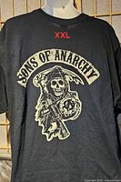 Back view with Sons of Anarchy reaper graphic