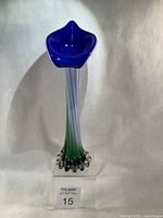 Full view of vase front showing color gradient and shape