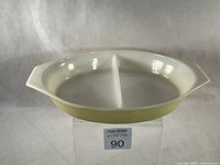 Top view showing divided interior and overall shape