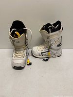 Pair of Burton Hail snowboard boots side view