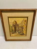 Frontal view of framed painting