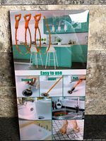 Front of sealed package showing three illustrated drain snakes and usage images
