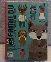 Front of sealed Djeco Familou card game box showing artwork and age range