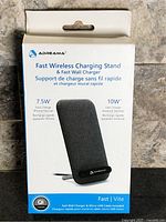 Front of Adreama fast wireless charging stand retail box