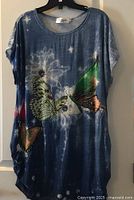 Front of Portman butterfly rhinestone blouse showing design, colour and embellishments