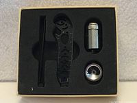 Kit in foam insert showing all four components