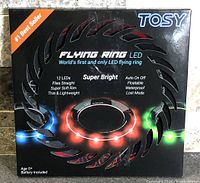 Front of box showing product name, LED features